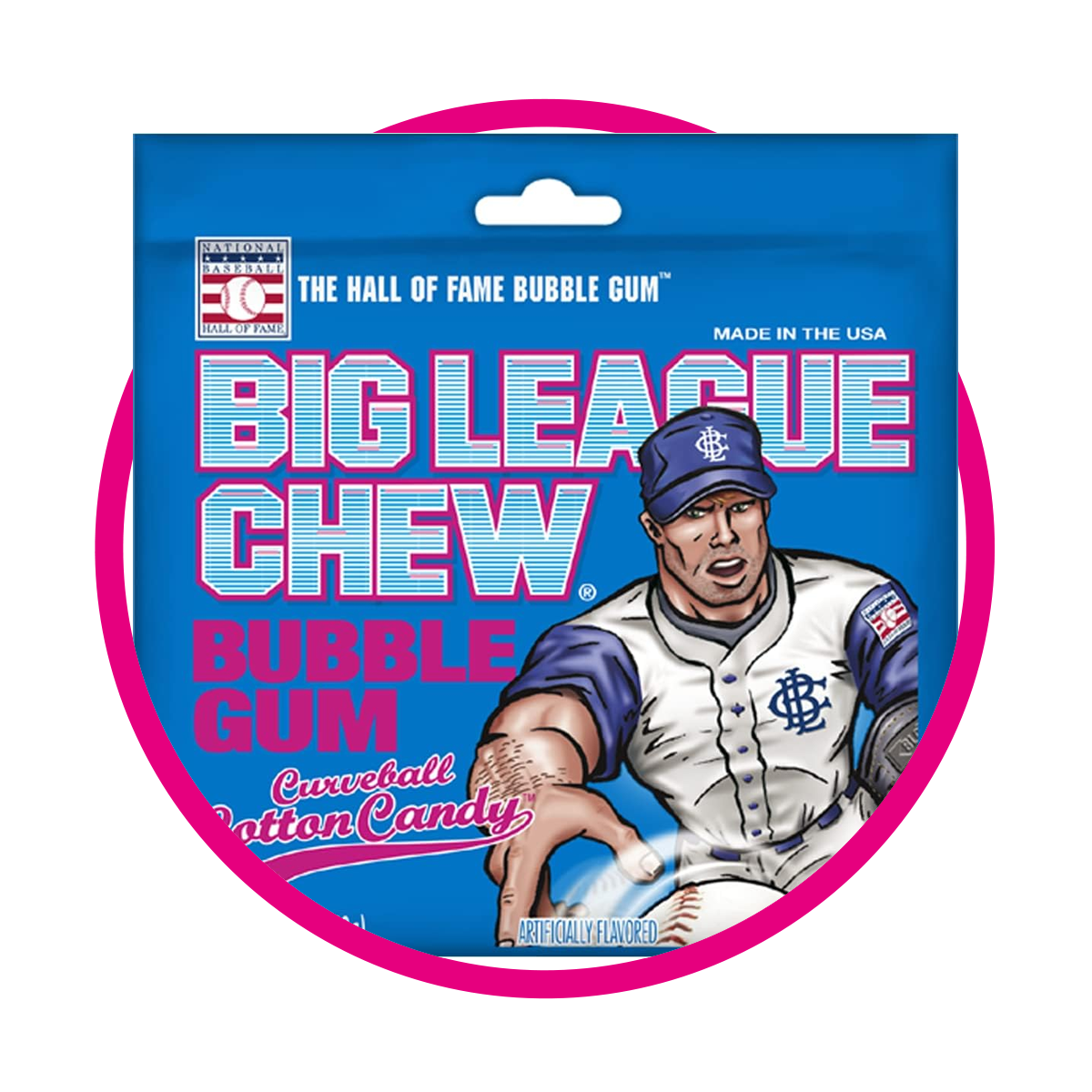 BIG LEAGUE COTTON CANDY BUBBLE GUMM BOLSA 606G