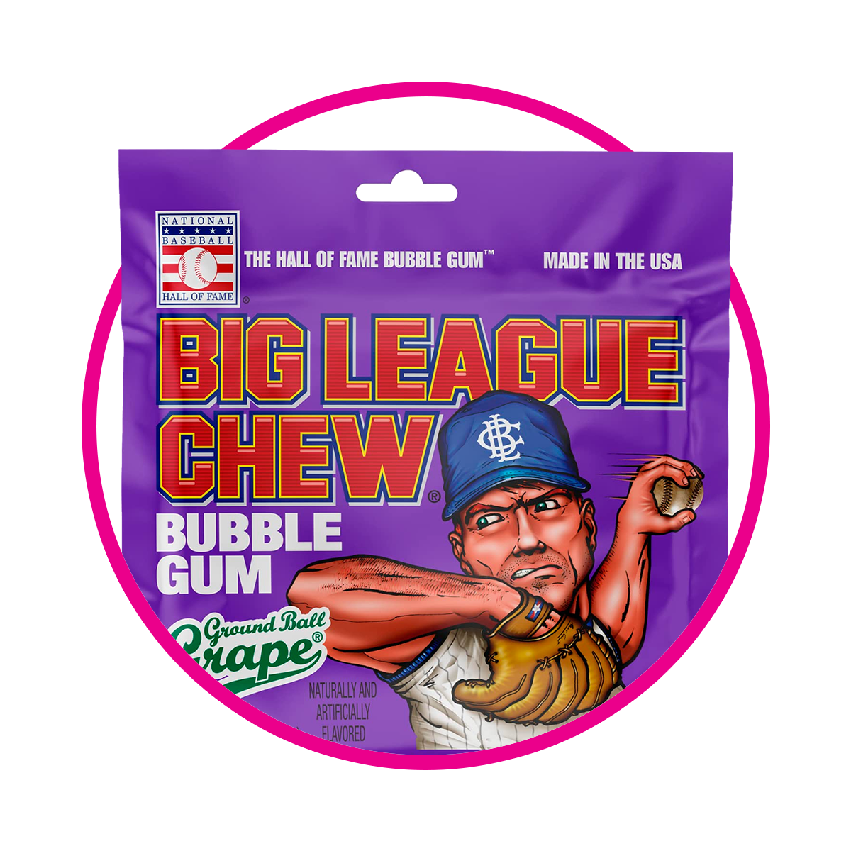 BIG LEAGUE GRAPE BUBBLE GUM BOLSA 60G