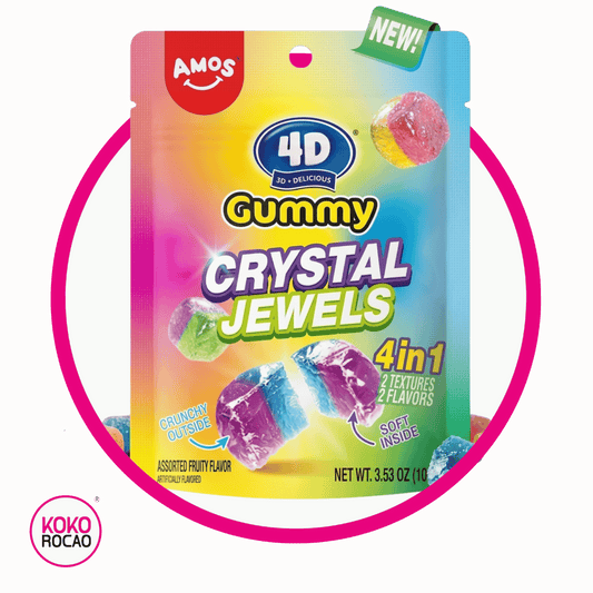 AMOS 4D CRYSTAL JEWELS GUMMY  BOLSA 100GR