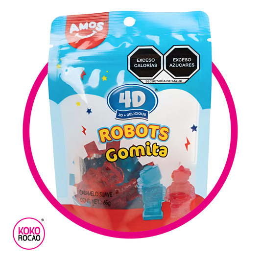 AMOS 4D ROBOTS GUMMY BOLSA 65 GR