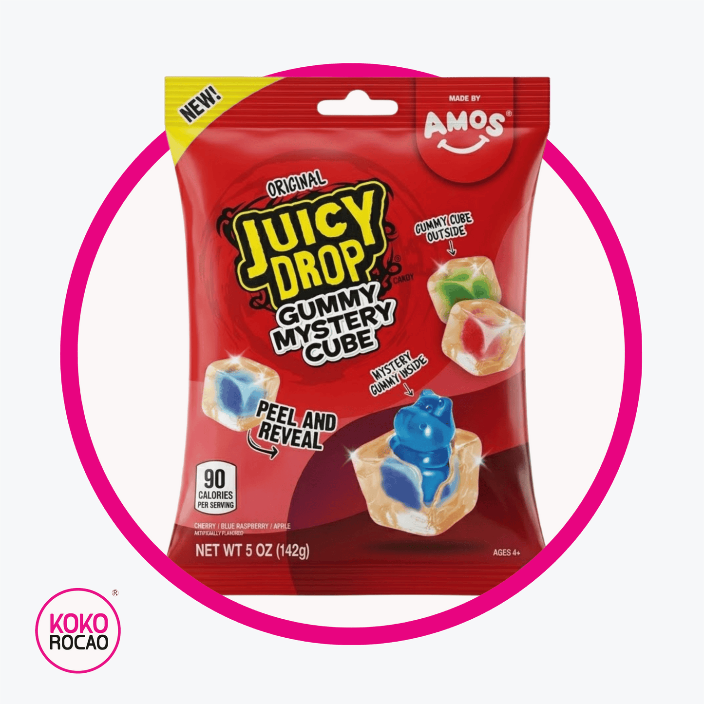 AMOS JUICY DROP MISTERY GUMMY BOLSA 142GR