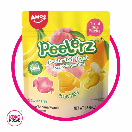 AMOS PEEELERZ ASSORTED FRUIT GUMMY BOLSA 350GR