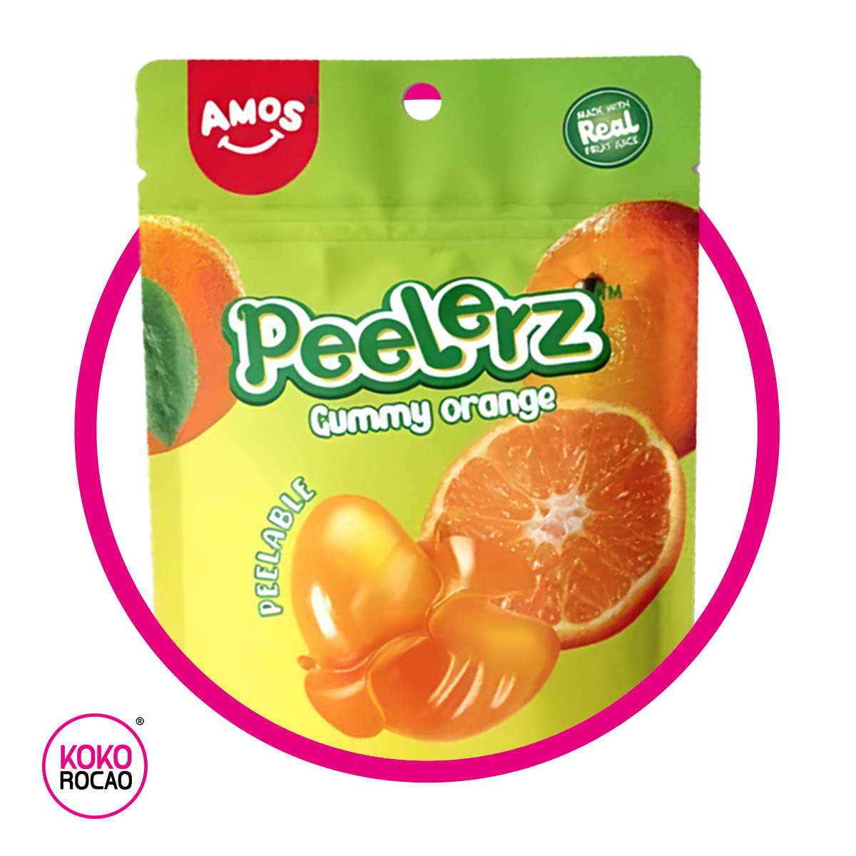 AMOS PEELERZ ORANGE GUMMY BOLSA 65GR @
