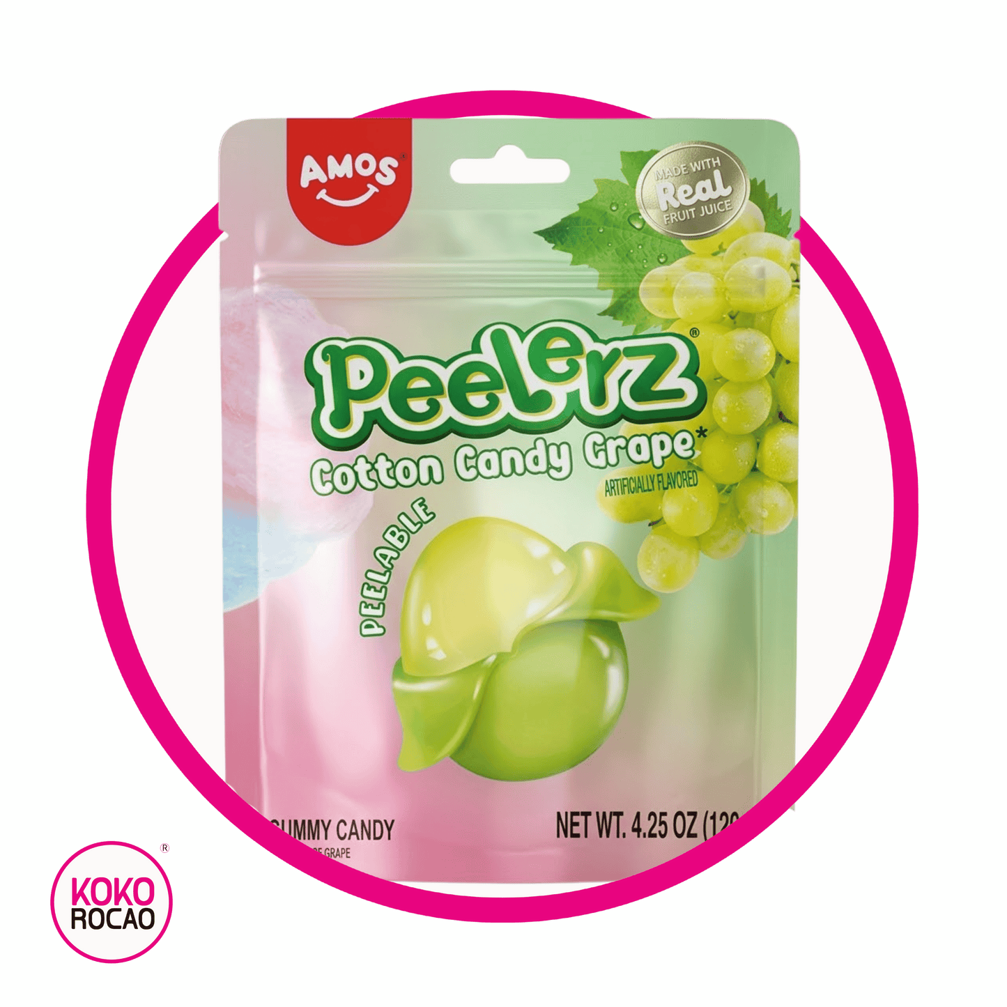 AMOS PEELERZ COTTON CANDY GRAPE GUMMY BOLSA 120GR