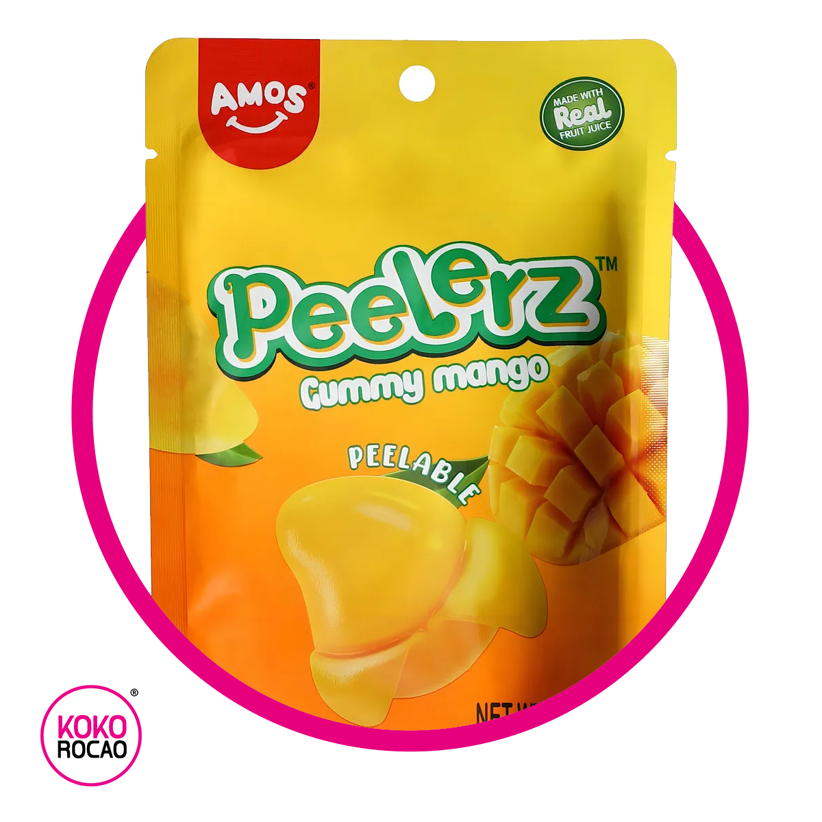 AMOS PEELERZ MANGO GUMMY BOLSA 65GR