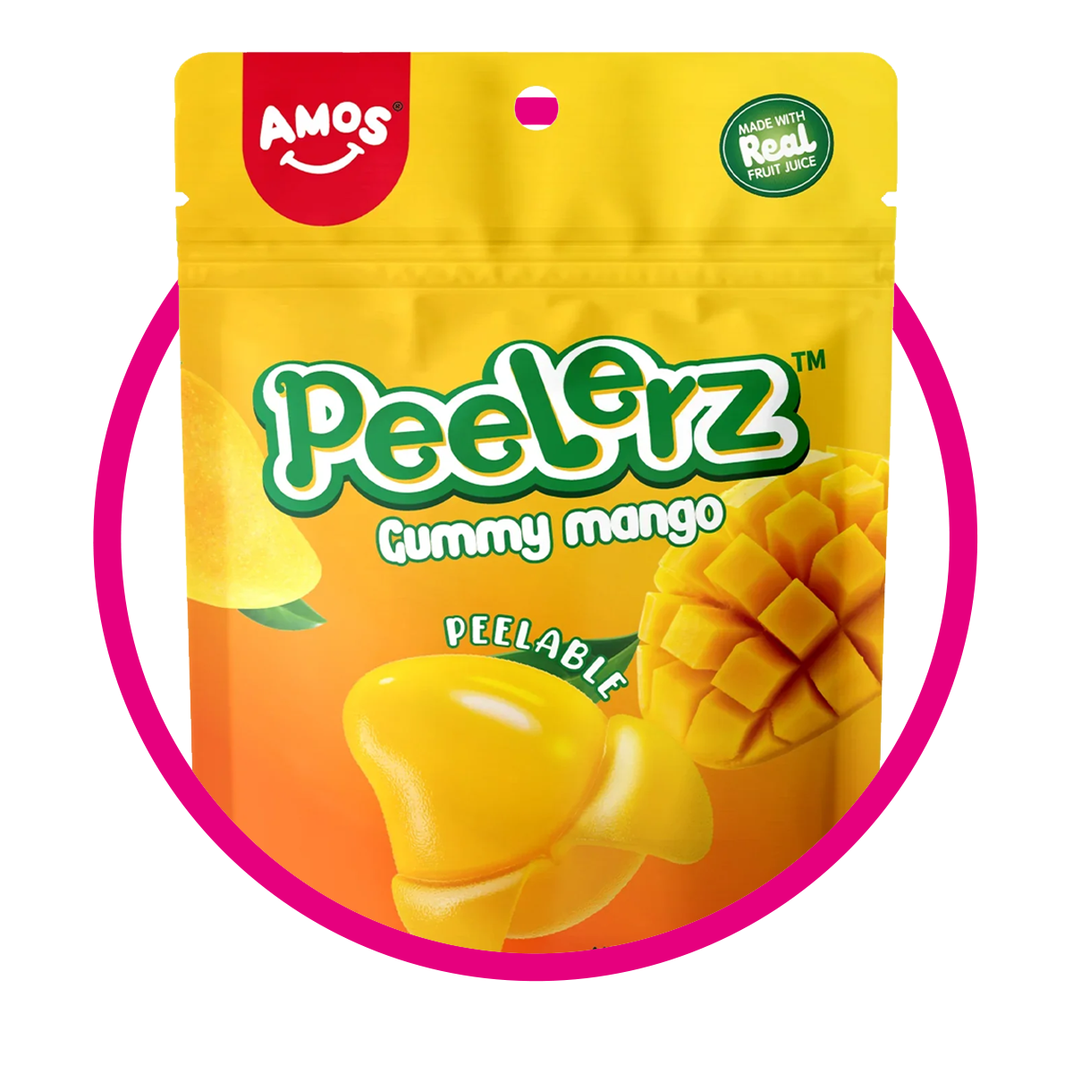 AMOS PEELERZ MANGO GUMMY BOLSA 72G