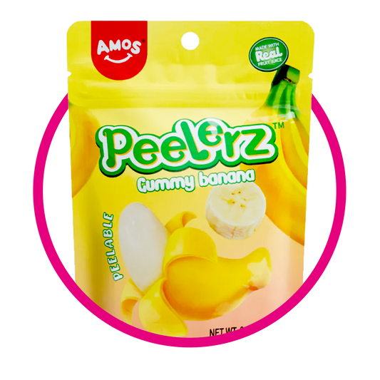 AMOS PEELERZ BANANA GUMMY BOLSA 170GR