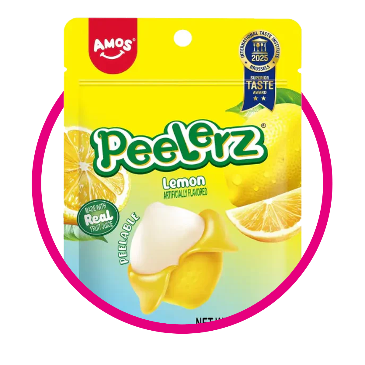 AMOS PEELERZ LEMON GUMMY BOLSA 170GR