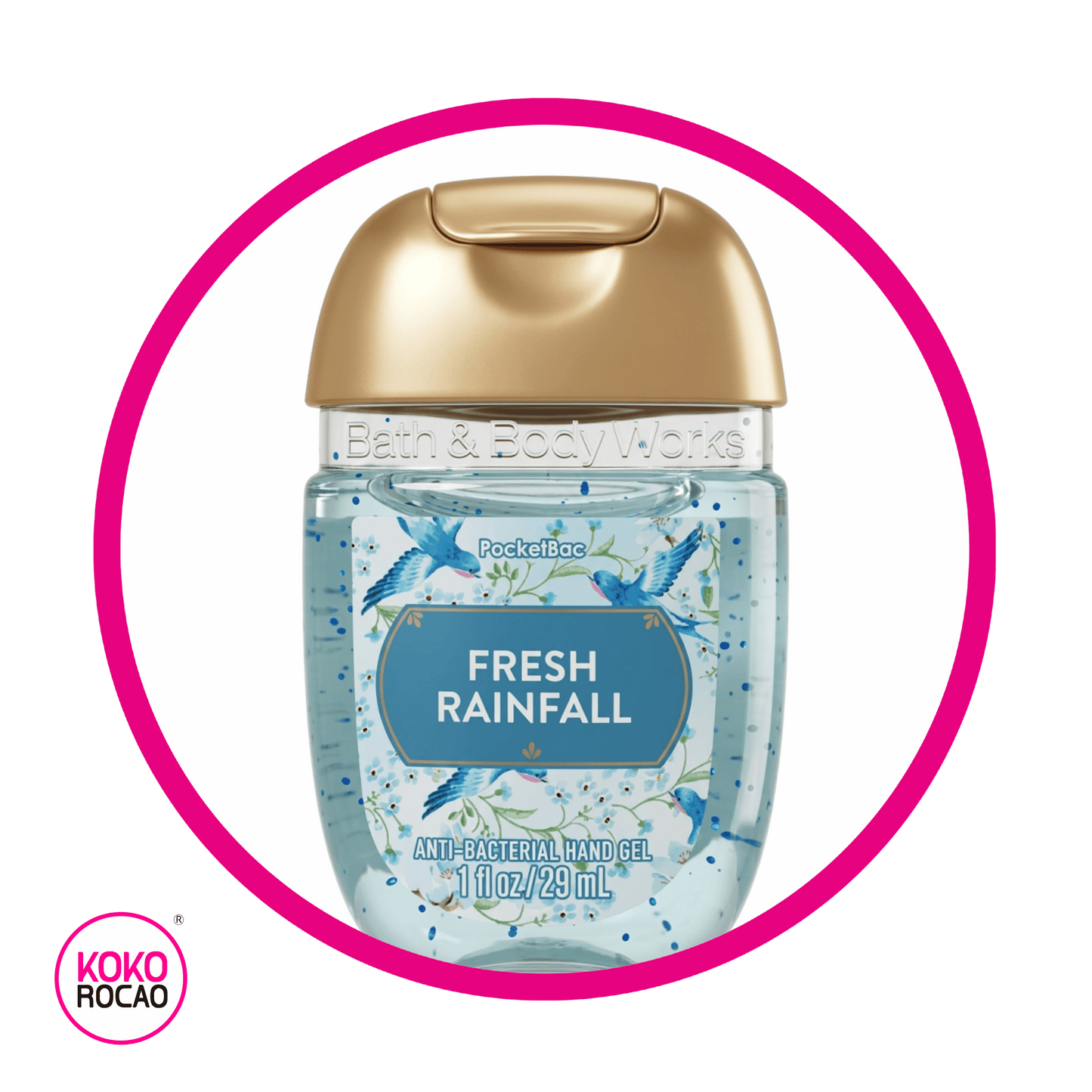 BATH&BODY WORKS FRESH RAINFALL ANTIBACTERIAL GEL BEAUTY BOTE 29ML