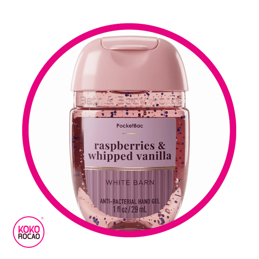 BATH&BODY WORKS RASPBERRIES & WHIPPED VAINILLA ANTIBACTERIAL GEL BEAUTY BOTE 29ML