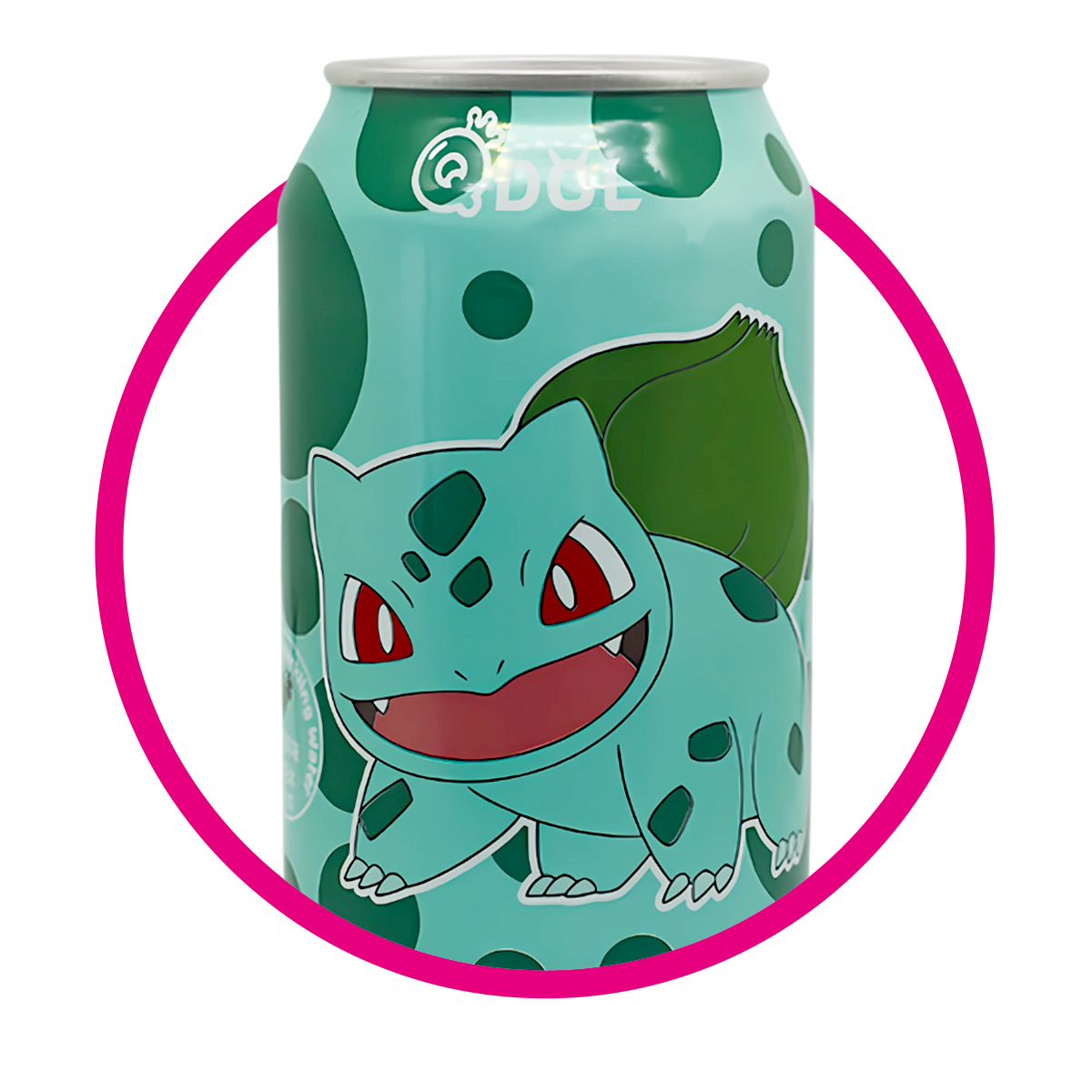 QDOL BULBASAUR GRAPE SPARKLING WATER LATA 330ML
