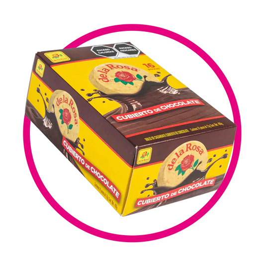 DE LA ROSA MAZAPAN CHOCOLATE CAJA 16PZ