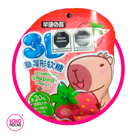 CAPIBADA FRESA GUMMY BOLSA 30GR