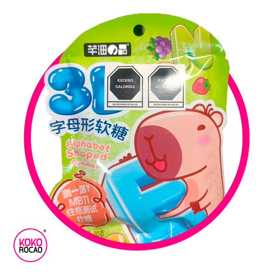 CAPIBADA LETRAS GUMMY BOLSA 30GR
