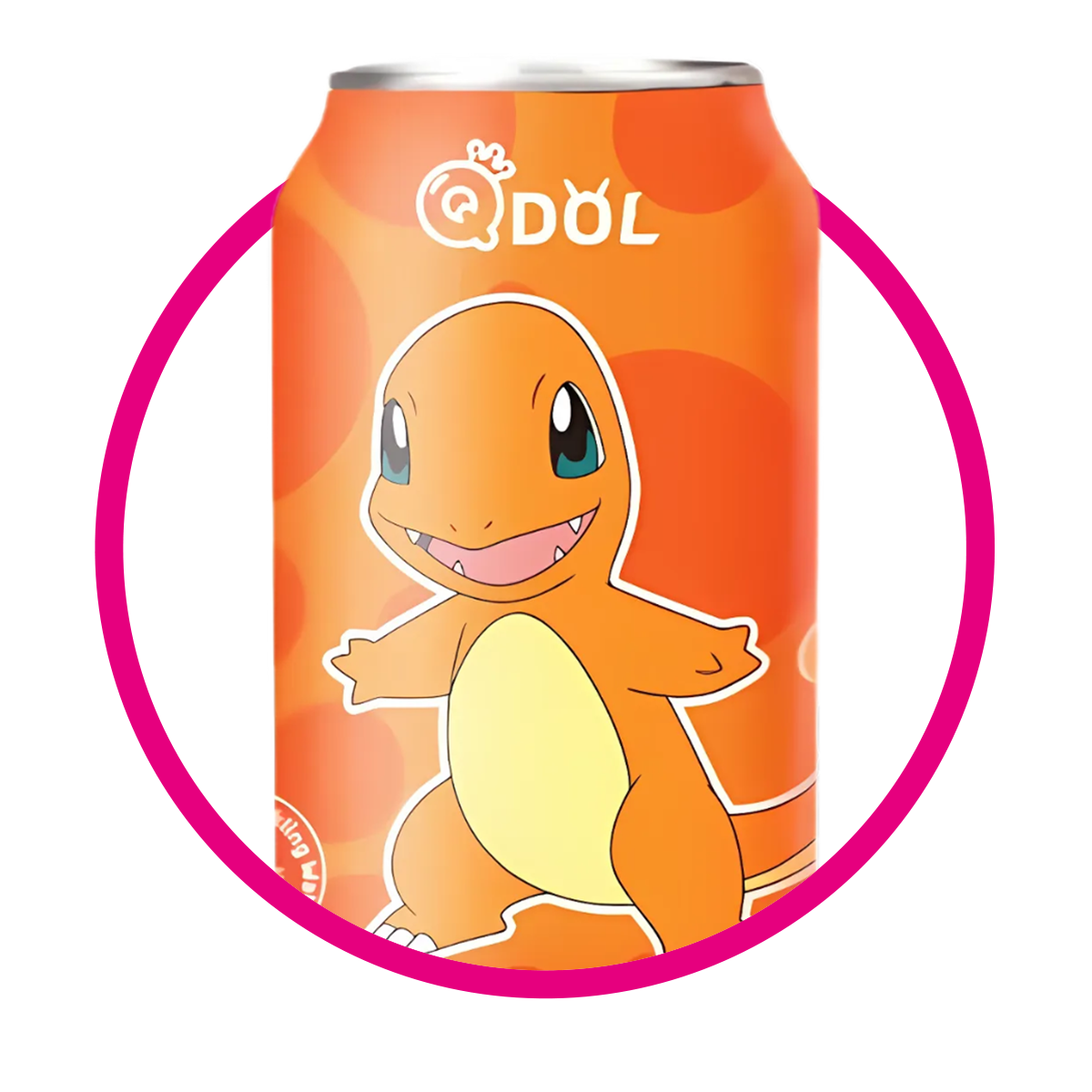 QDOL CHARMANDER LYCHEE SPARKLING WATER LATA 330 ML