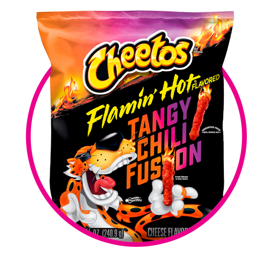 CHEETOS FLAMING HOT TANGY CHILI SNACKS BOLSA 240.9G&