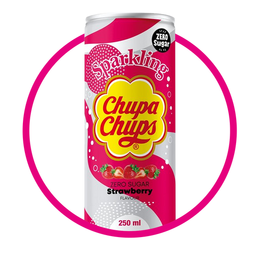 CHUPA CHUPS STRAWBERRY ZERO SODA LATA 250ML