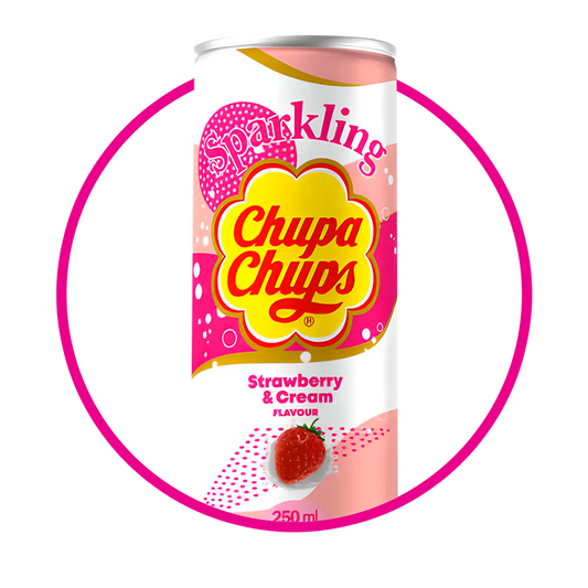 CHUPA CHUPS STRAWBERRY&CREAM SODA LATA 250ML