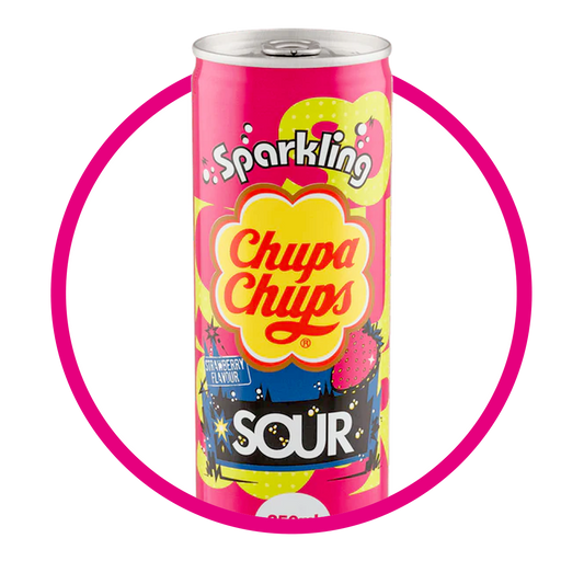 CHUPA CHUPS STRAWBERRY SOUR SODA LATA 250 ML