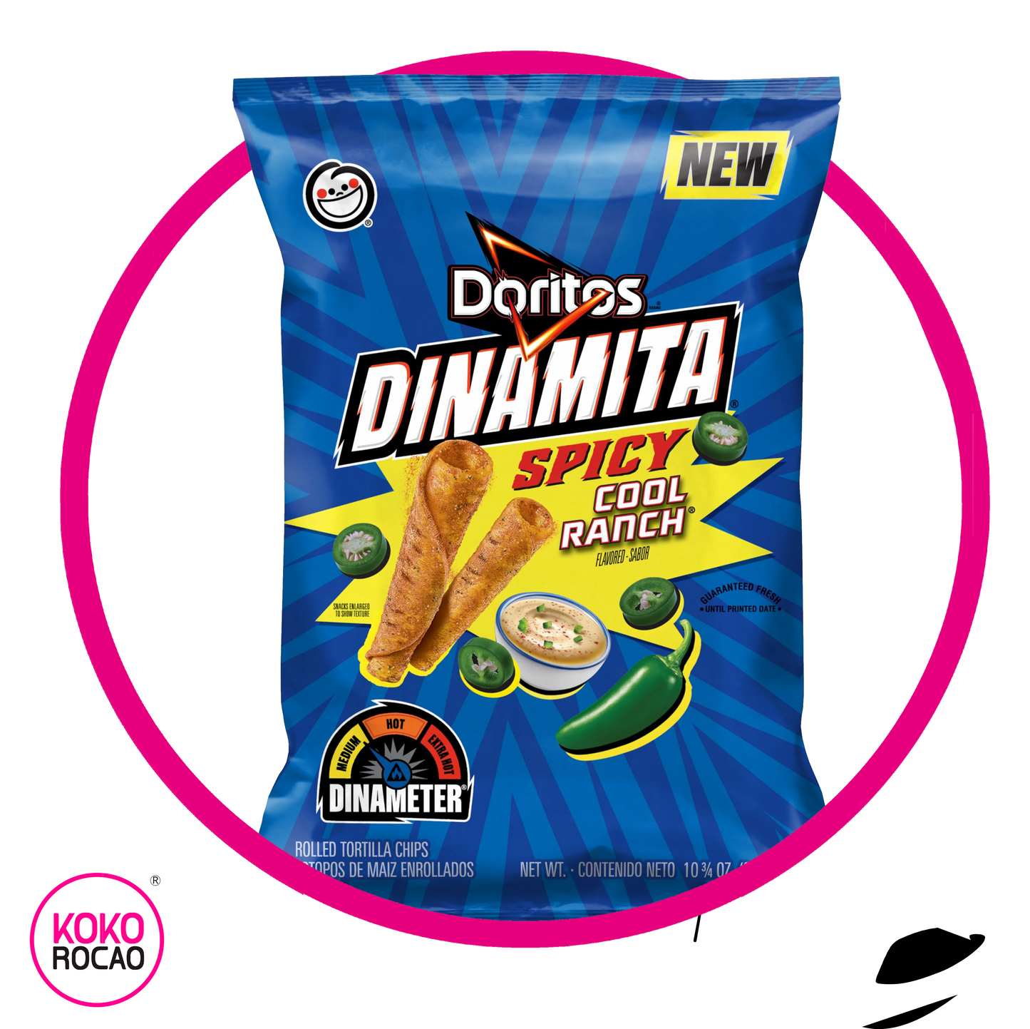 DORITOS DINAMITA SPICY COOL RANCH SNACKS BOLSA 304.7GR