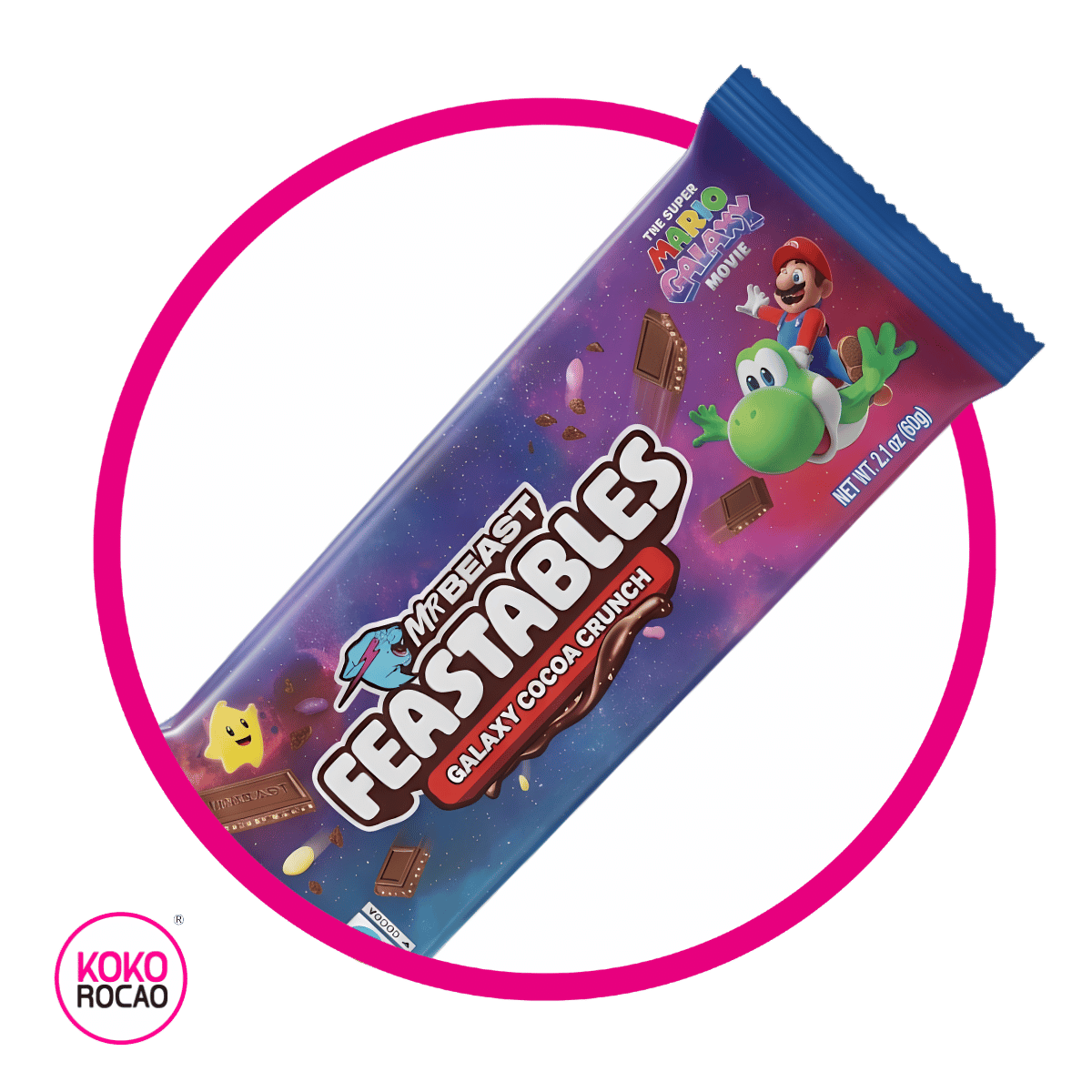 FEASTABLES GALAXY COCOA CRUNCH  CHOCOLATE PIEZA 60RG