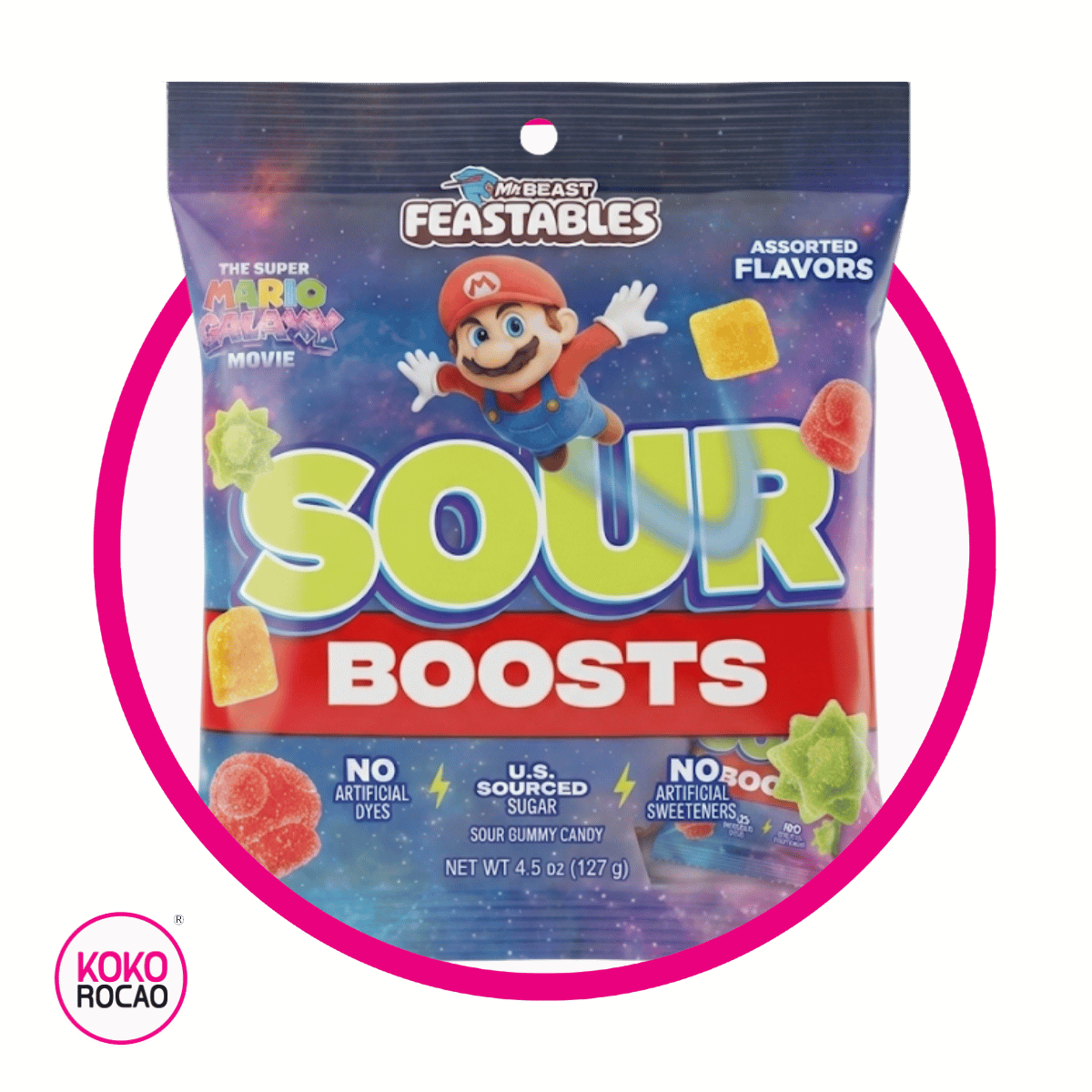 FEASTABLES MARIO SOUR BOOST GUMMY BOLSA 127GR