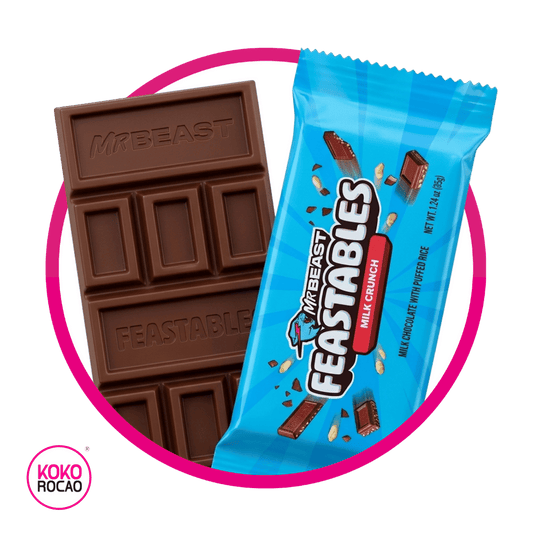 FEASTABLES MR BEAST MILK CRUNCH CHOCOLATE BARRA 35 GR