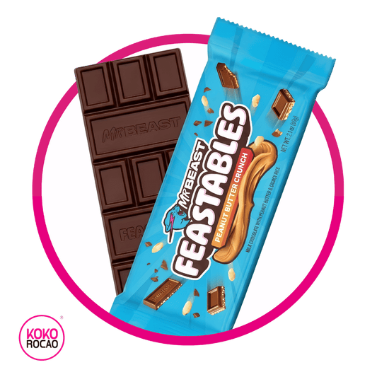 FEASTABLES MR BEAST PEANUT BUTTER CRUNCH CHOCOLATE BARRA 60GR
