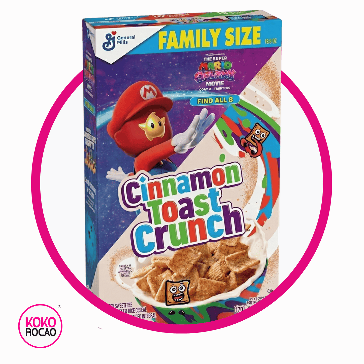 GENERAL MILLS CINNAMON TOAST MARIO CEREAL CAJA 340GR