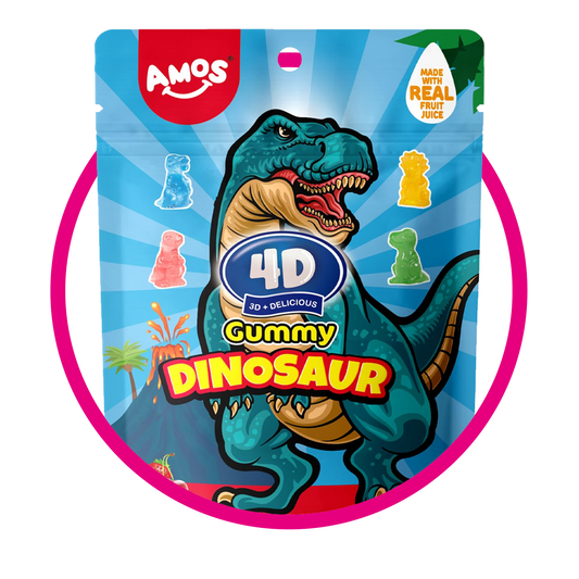 4D DINNOSAUR GUMMY BOLSA 100G