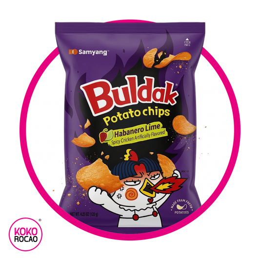 SAMYANG BULDAK POTATO CHIPS HABANERO LIME SNACKS BOLSAS 120GRG