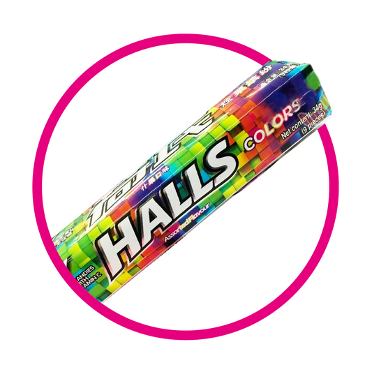 HALLS RAINBOW HARD CANDY PAQUETE 34GR