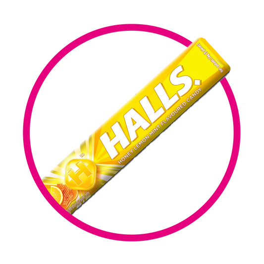 HALLS YELLOW LEMON&HONEY HARD CANDY PAQUETE 34GR