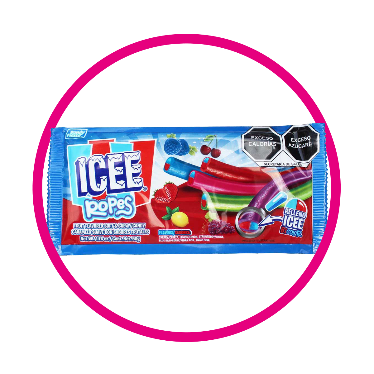 ICEE ROPES SOFT CANDY BOLSA 50G