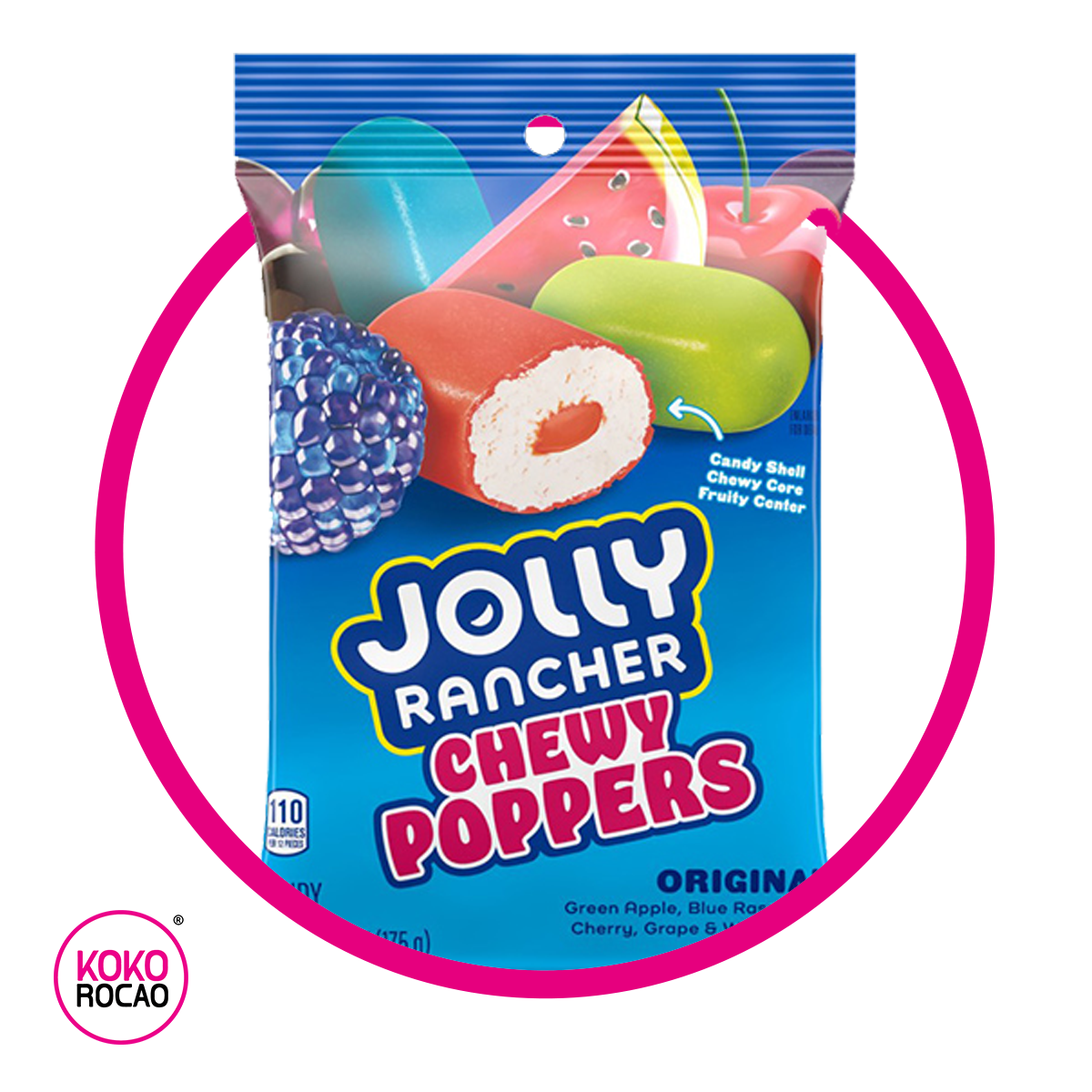 JOLLY RANCHER CHEWY POPPERS HARD CANDY BOLSA 175GR