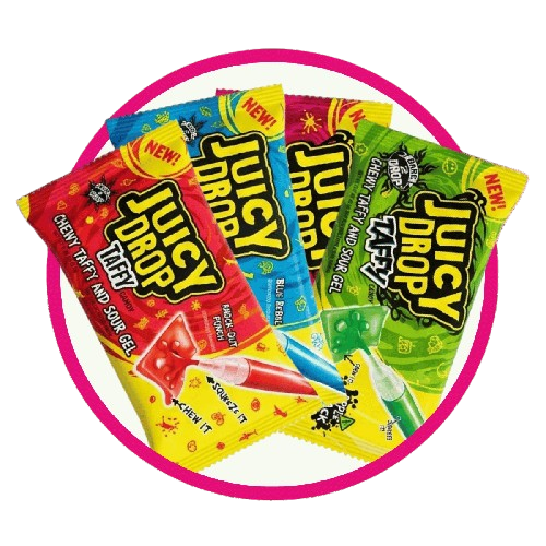 JUICY DROP TAFFY GUMMY PIEZA 67GR