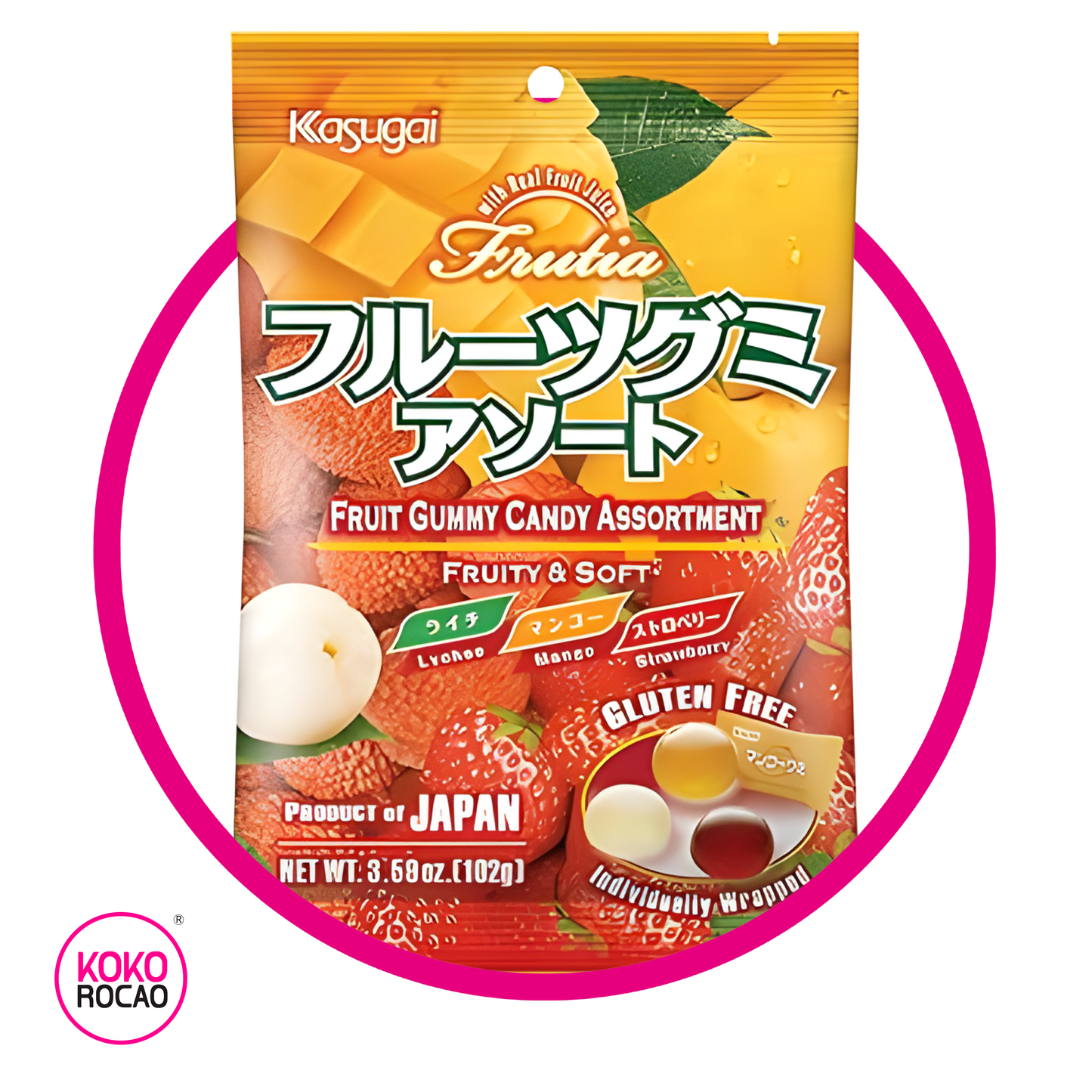KASUGAI MIX MANGO GUMMY BOLSA 102G&