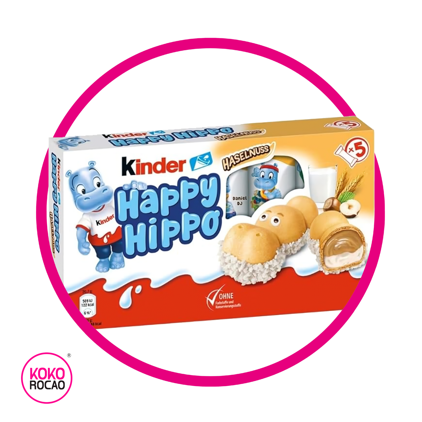 KINDER HAPPY HIPPO HASSELNUT CHOCOLATE CAJA 103.5 GR