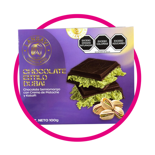 LANGAVI DUBAI CHOCOLATE AMARGO CAJA 100G $3