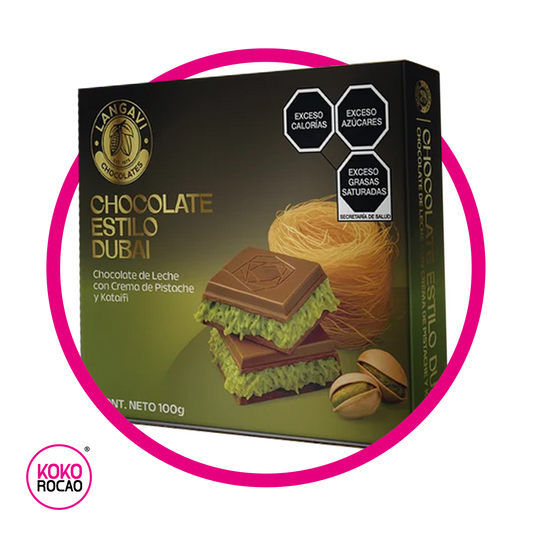 LANGAVI DUBAI CHOCOLATE CON LECHE CAJA 100GR $1