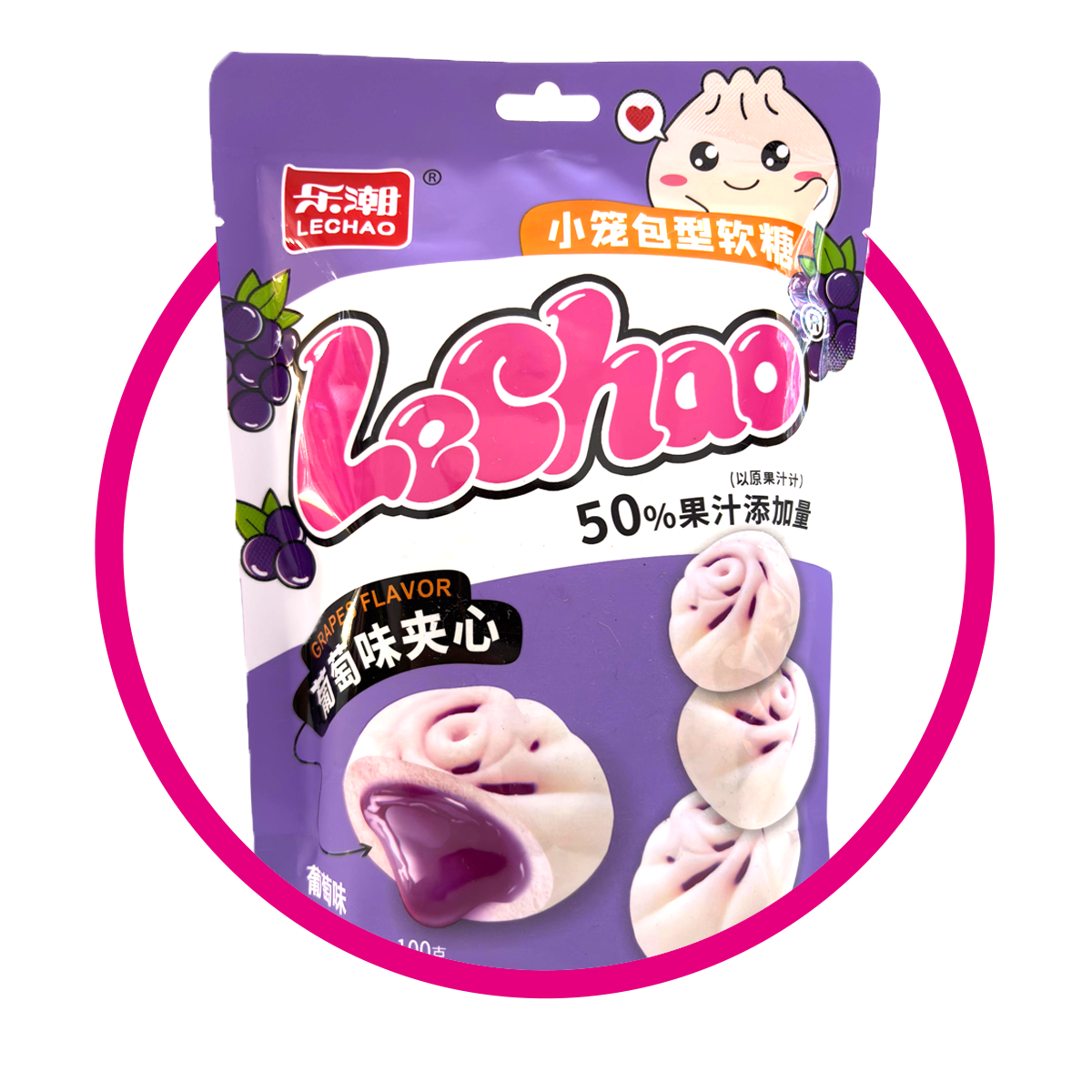 LECHAO XIAO LONG BAO SOFT BOLSA UVA 100GR