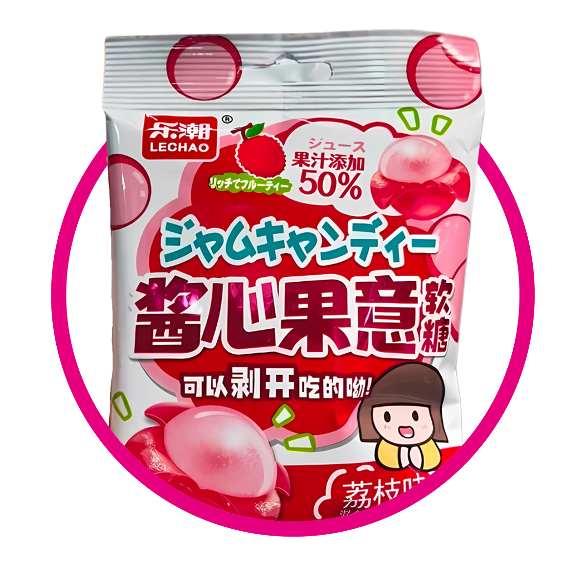 LECHAO LYCHEE GUMMY BOLSA 80GR