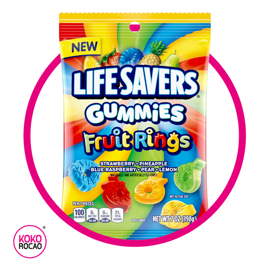 LIFESAVERS FRUIT RINGS GUMMY BOLSA 198GR