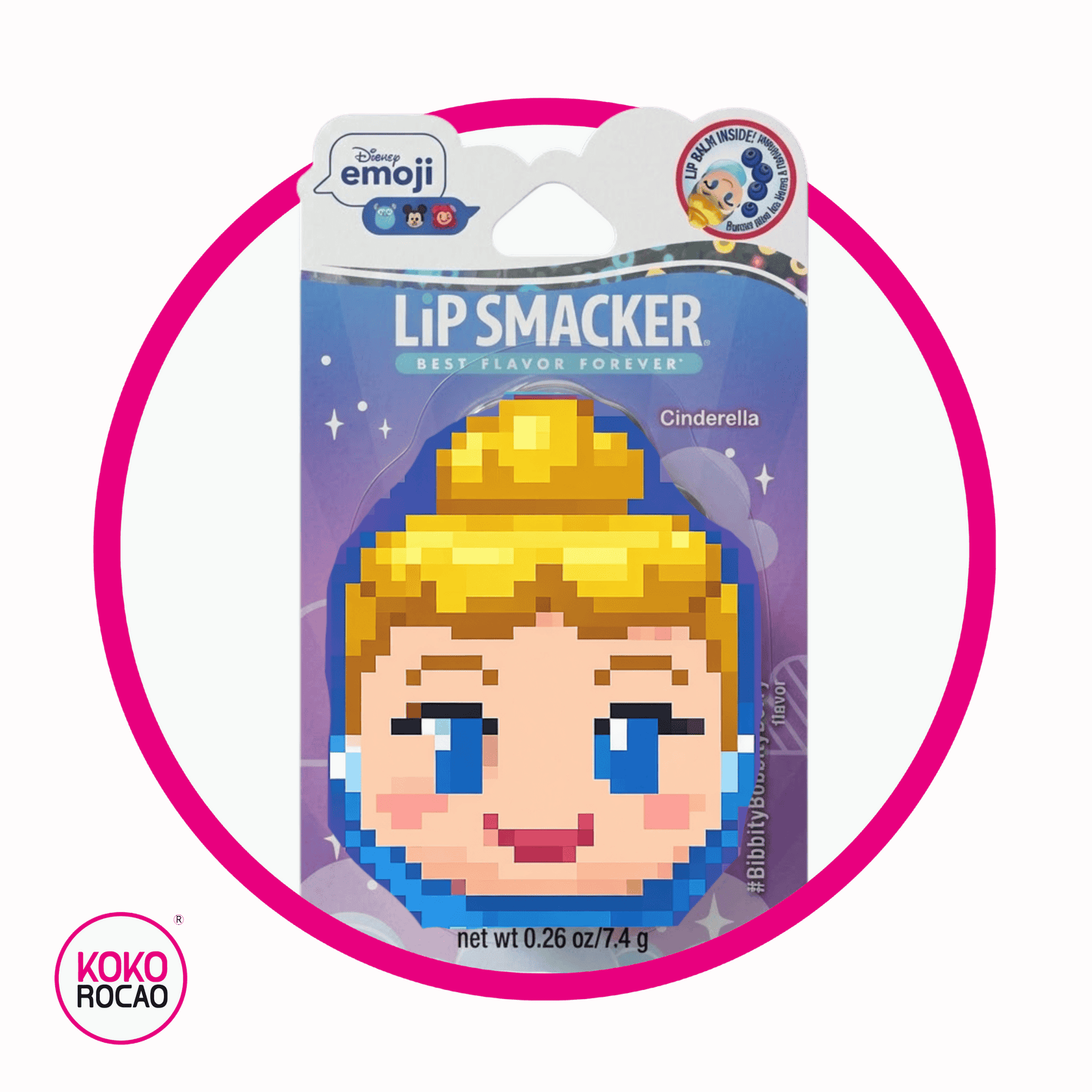 LIP SMACKER EMOJI CINDERELLA BEAUTY PIEZA 7.4 GR