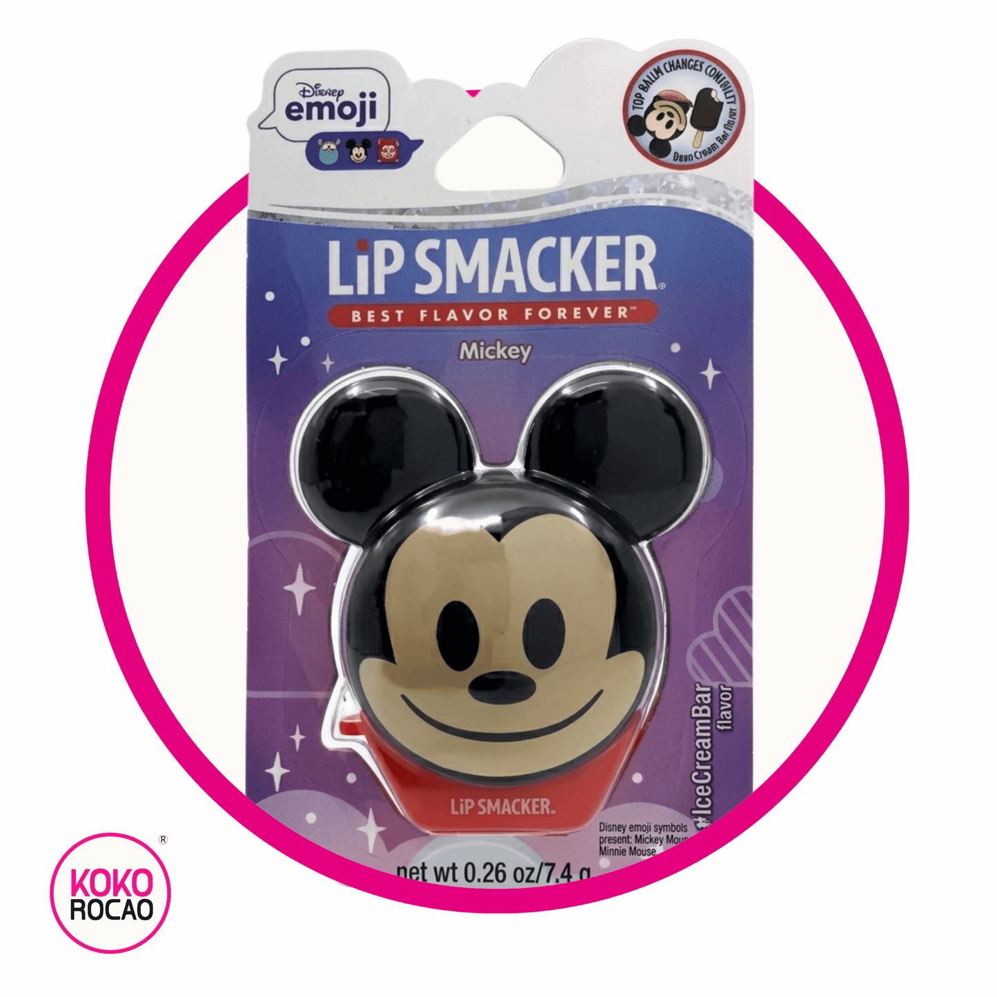 LIP SMACKER EMOJI MICKEY BEAUTY PIEZA 7.4 GR