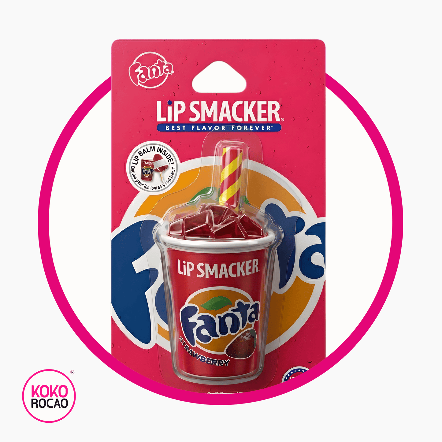 LIP SMACKER FANTA STRAWBERRY VASO BEAUTY PIEZA