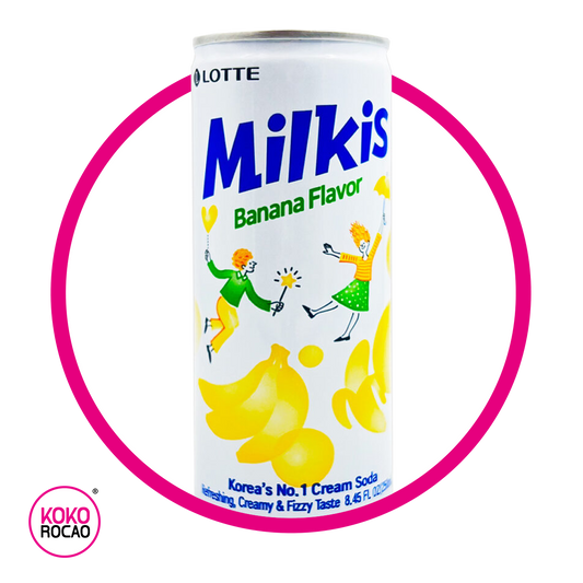 LOTTE MILKIS BANANA SODA LATA 250 ML