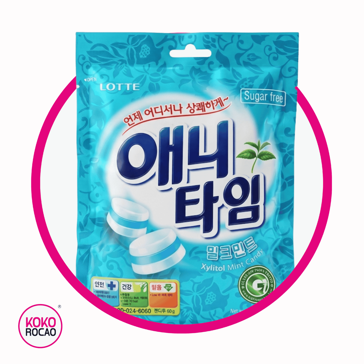 LOTTE MILK MINT HARD CANDY BOLSA 60GR