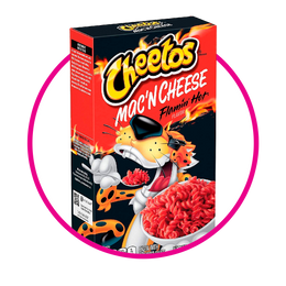 MACN CHEESE CHEETOS FLAMIN HOT PASTE CAJA 160G