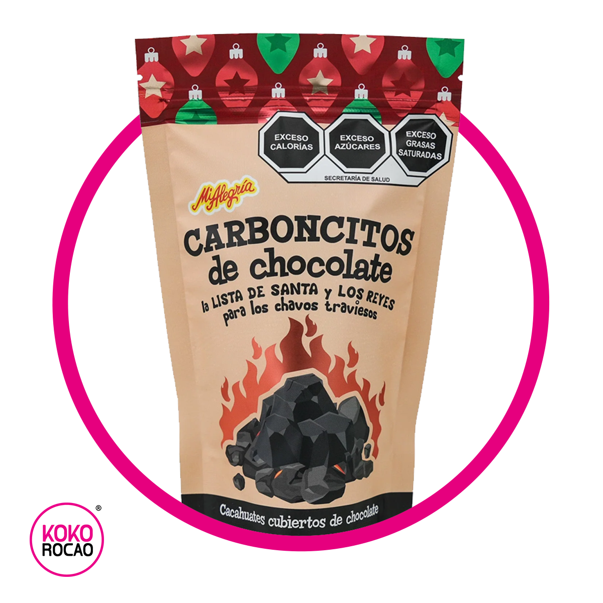 MI ALEGRIA CARBONCITOS CHOCOLATE BOLSA 100 GR $3